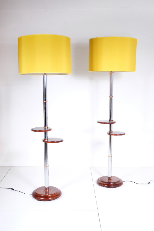 L 003 As Pair Of Floor Lamps Art Deco 1935 Full Repair And