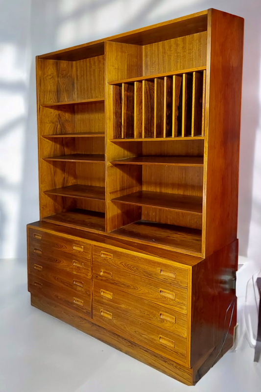 F 356 JC Rosewood library cabinet by Oman Junn Denmark 1960s 