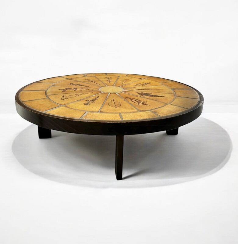 F 363 RD ovale ceramic coffee table by Roger Capron