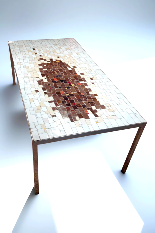 F 382 JC Mosaic coffee table by Berthold Muller 1960s