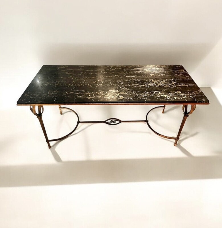 F 388 YD coffee table with Portor marble top, 1940’s 