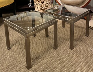 F 618 YD pair of  maison Jansen side tables, 1970’s
