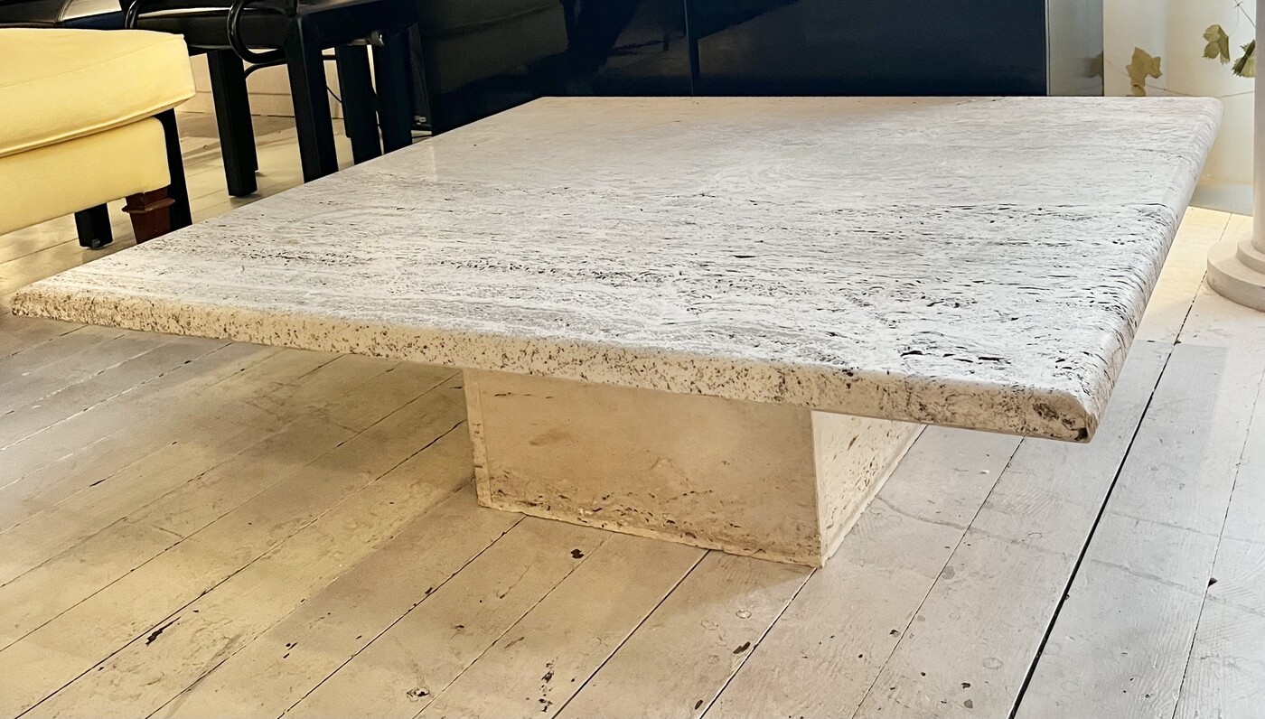 F 693 YD large travertine coffee table 