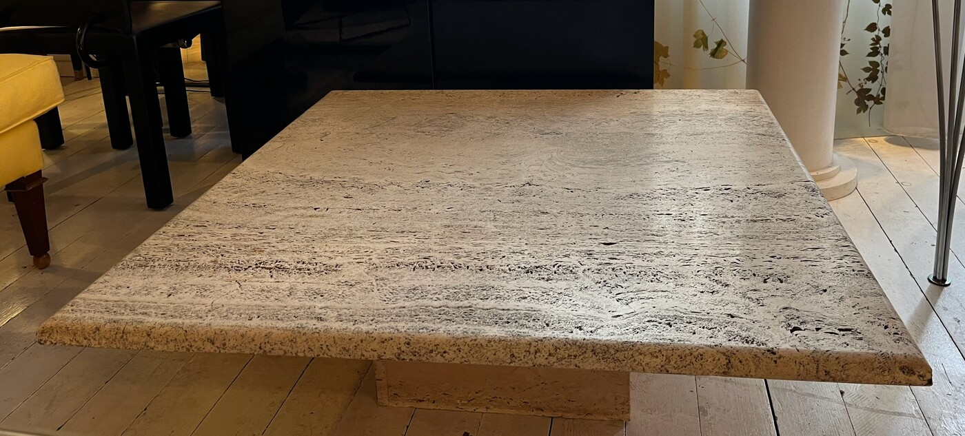 F 693 YD large travertine coffee table 