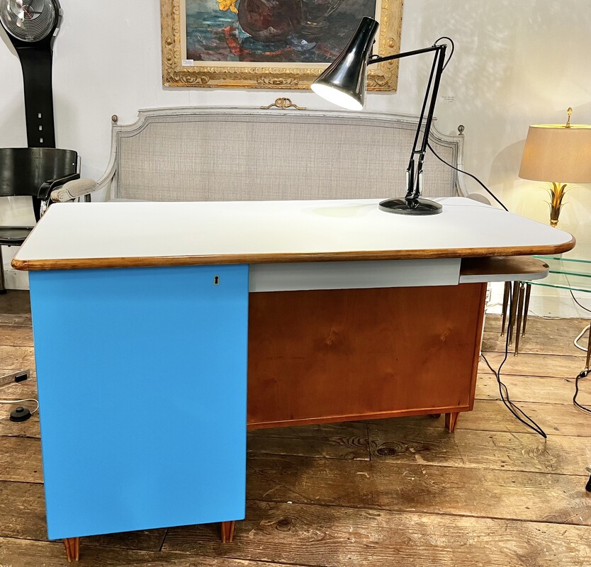 F 694 RP double face midcentury desk 