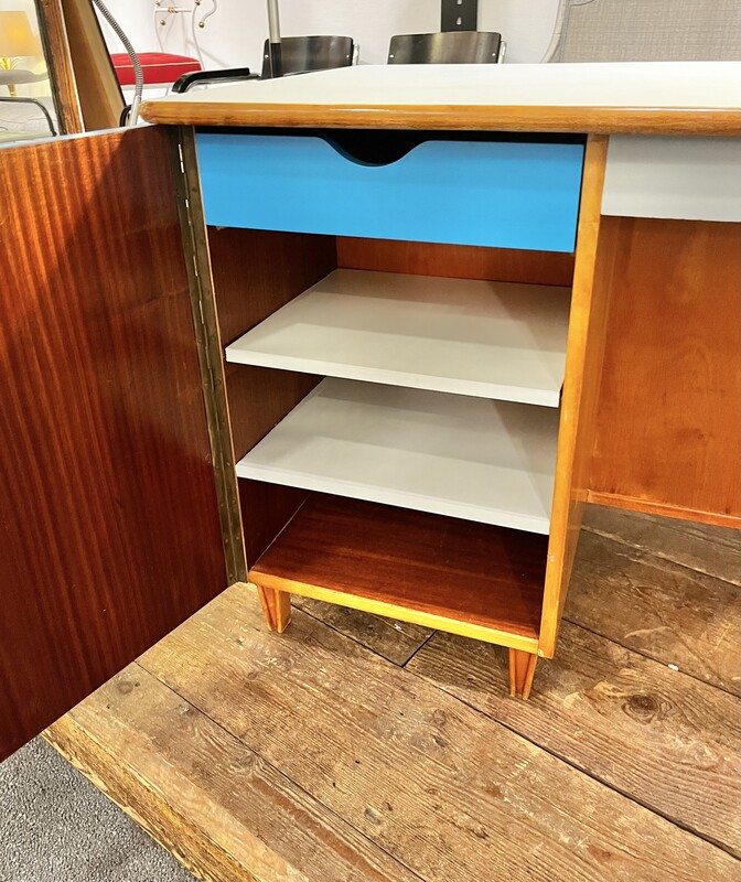 F 694 RP double face midcentury desk 