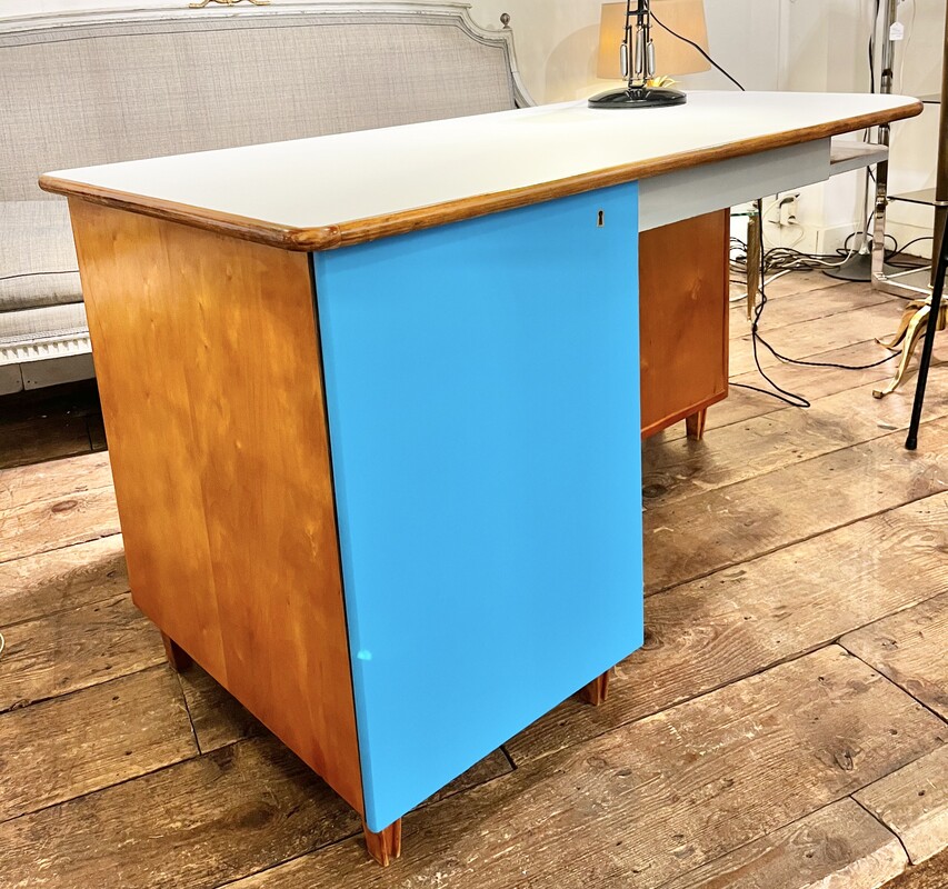 F 694 RP double face midcentury desk 