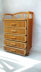 F 706 JC Bamboo chest of drawers 1970s