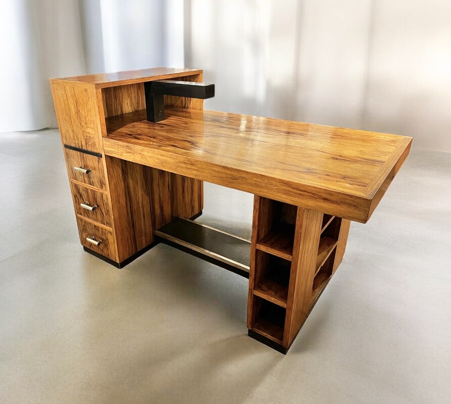 F 711 AS double face art deco desk, Belgium circa 1930