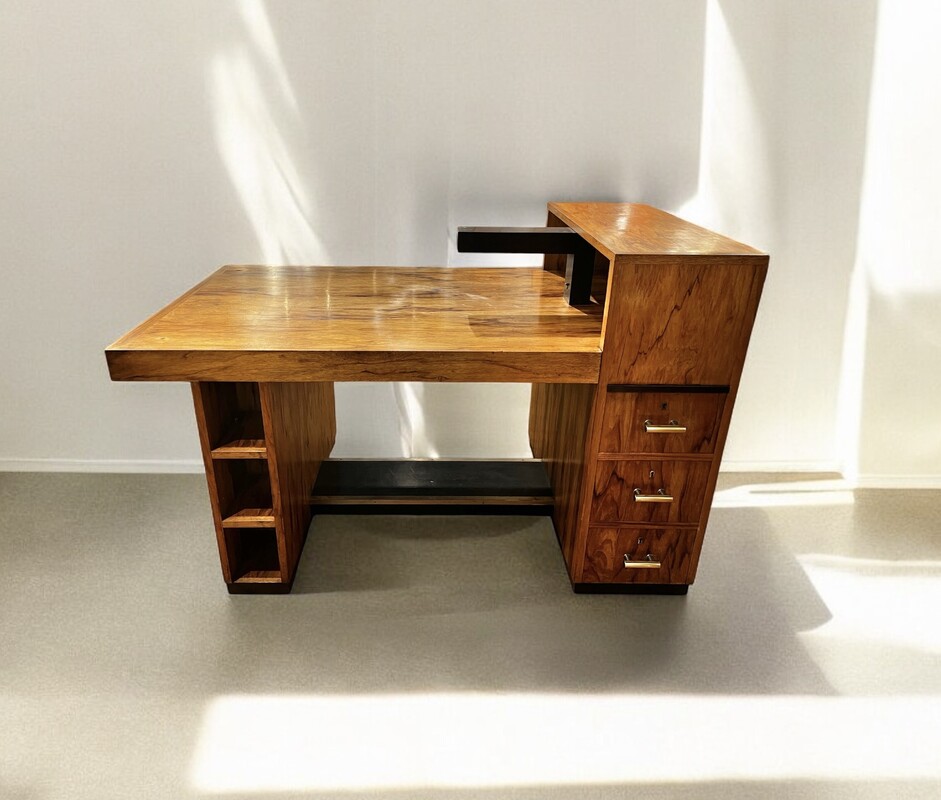 F 711 AS double face art deco desk, Belgium circa 1930