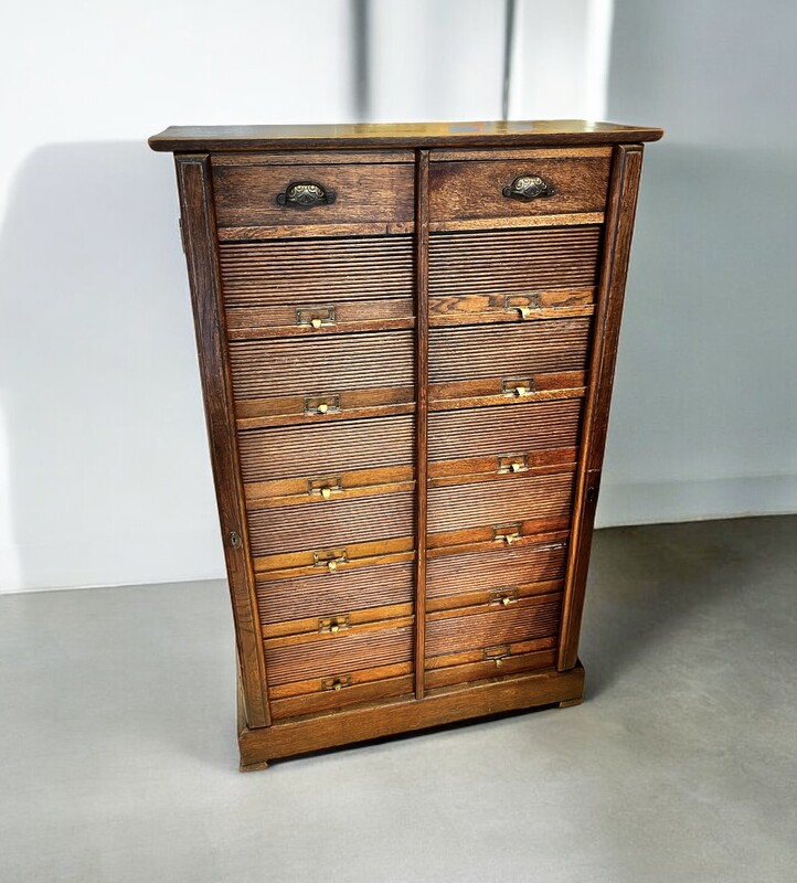 F 712 APO notary’s cabinet with rolling shutters, circa 1900