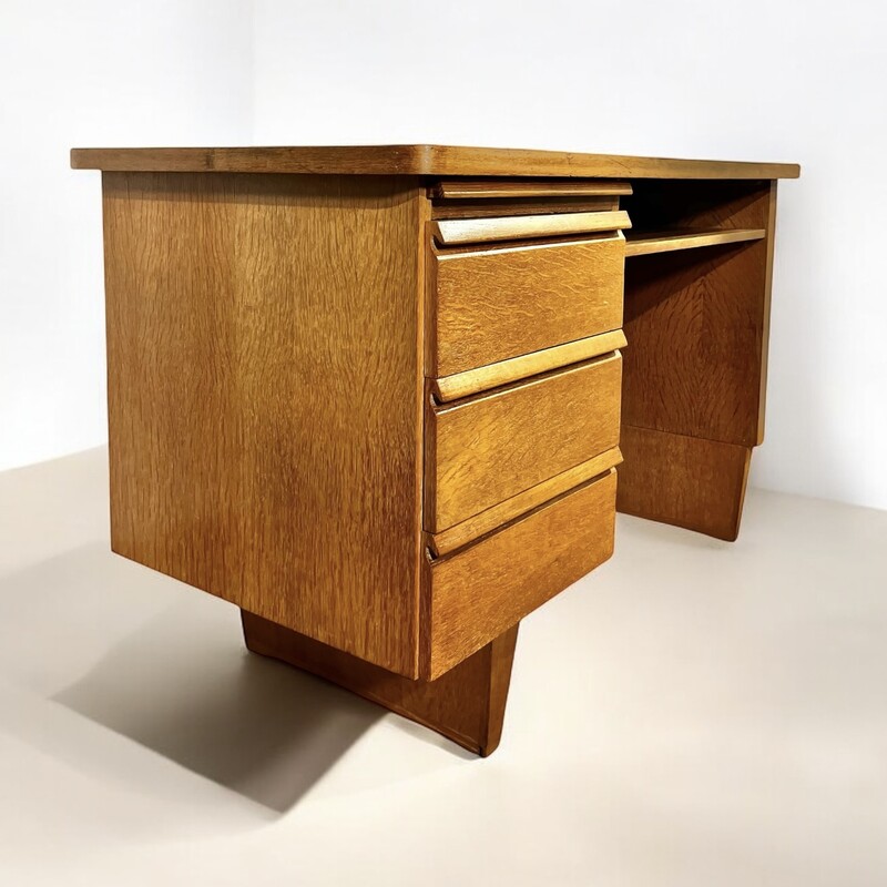 F 850 AG  oak desk by De Coene, 1950 ( armchair non included ) 