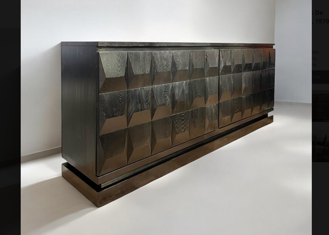 F 854 AS Brutalist sideboard by De Coene Frères, ça 1970