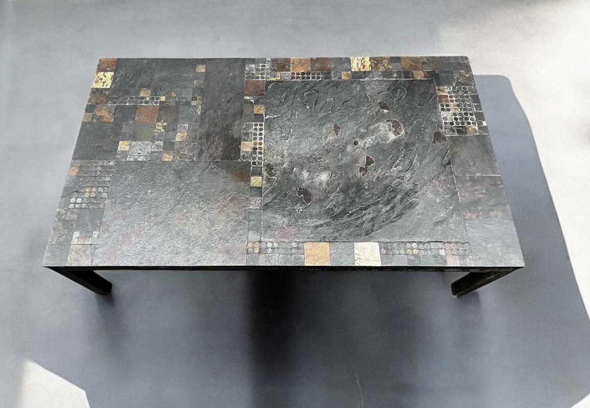 F 878 SC vintage stone table by Heinz Lilienthal