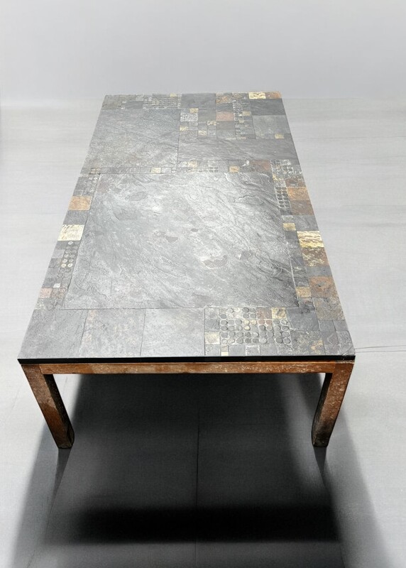 F 878 SC vintage stone table by Heinz Lilienthal