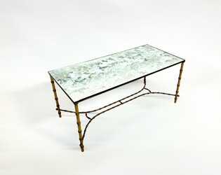 F 890 AG bronze coffee table by Bagues 