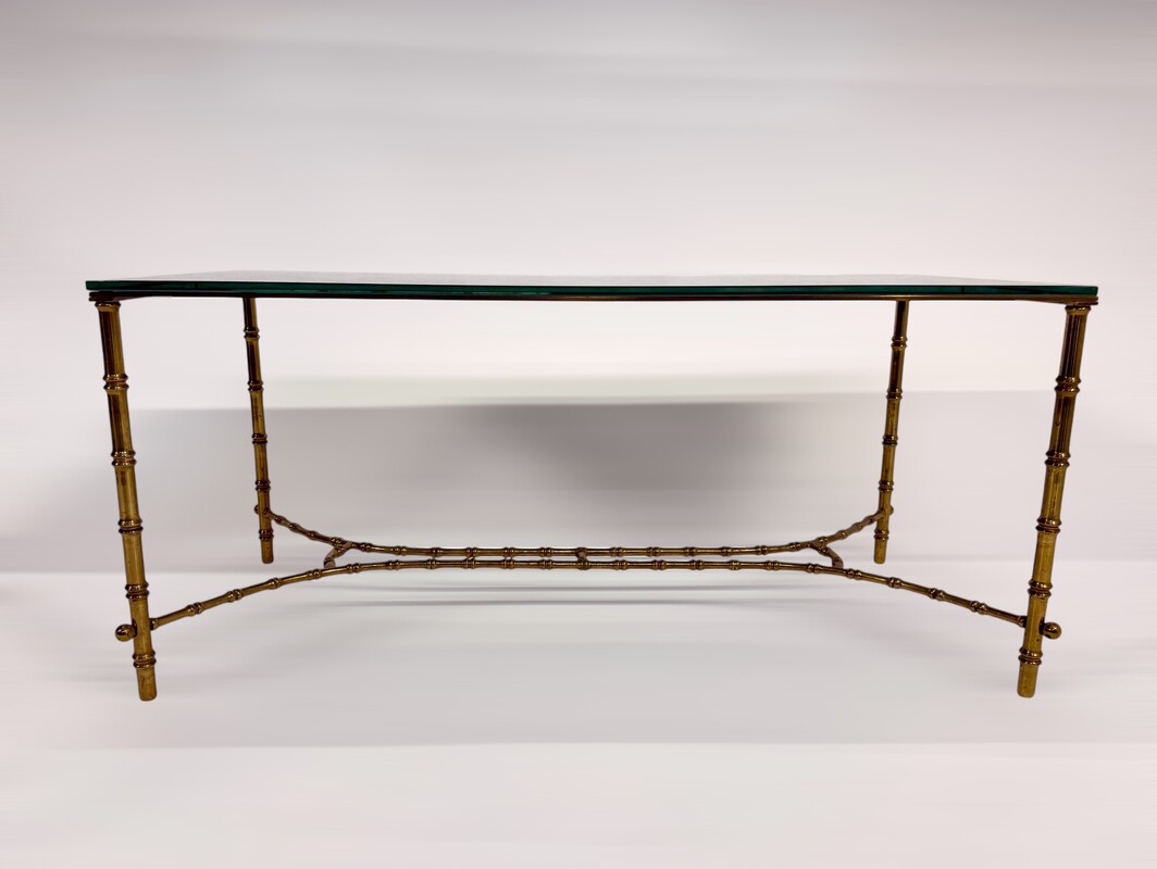 F 890 AG bronze coffee table by Bagues 