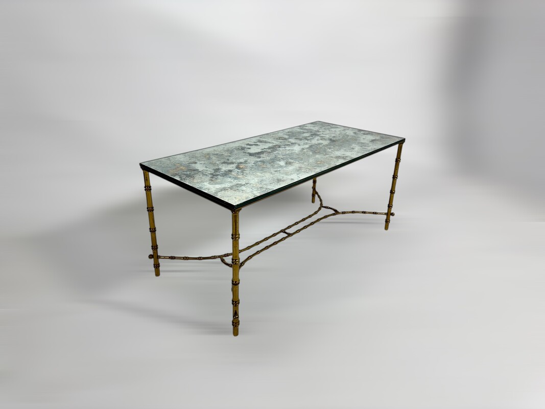 F 890 AG bronze coffee table by Bagues 