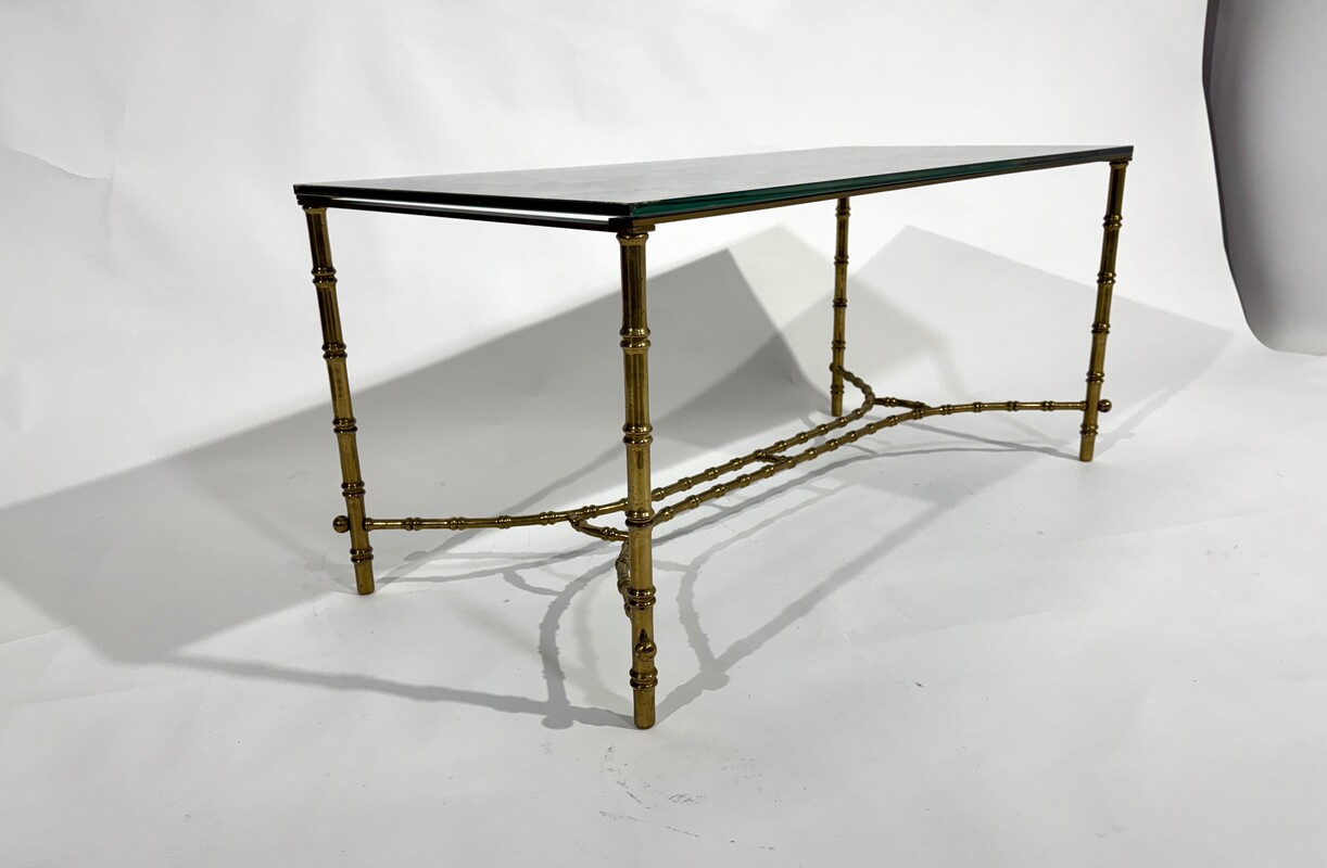 F 890 AG bronze coffee table by Bagues 