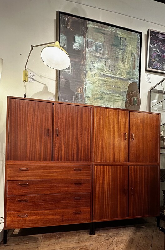 F858 AS Pair of studio furniture, 1955´s, Afromozia wood