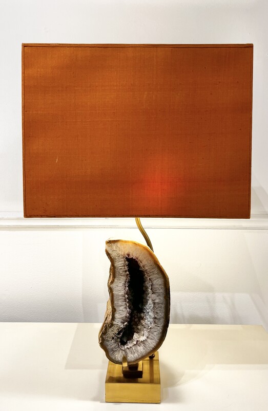 L 327 RD agate table lamp by Willy Daro, 1970’s