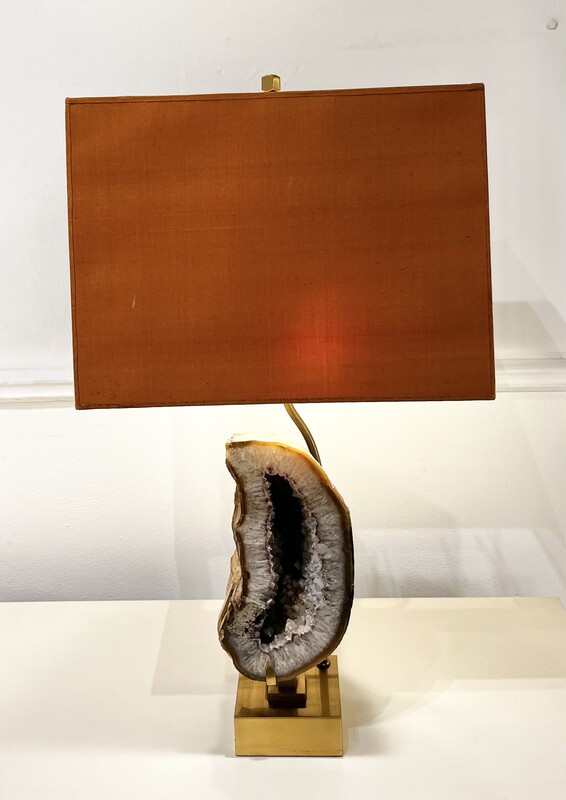 L 327 RD agate table lamp by Willy Daro, 1970’s