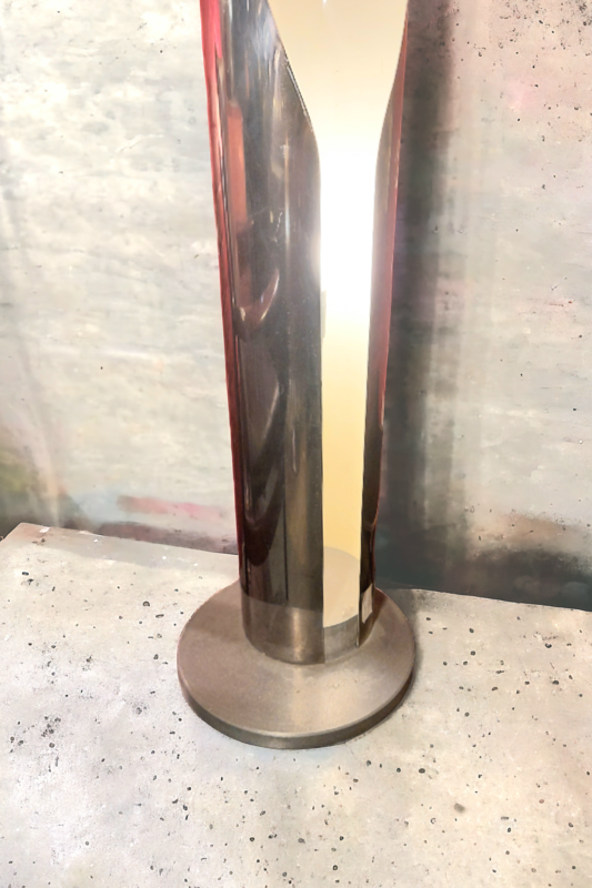 L 336 JC Chrome organ tube space age floor lamp 1970