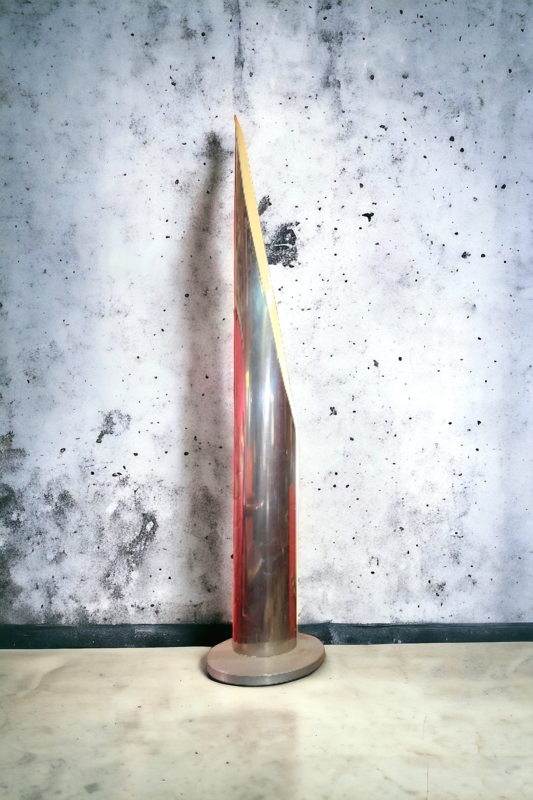 L 336 JC Chrome organ tube space age floor lamp 1970