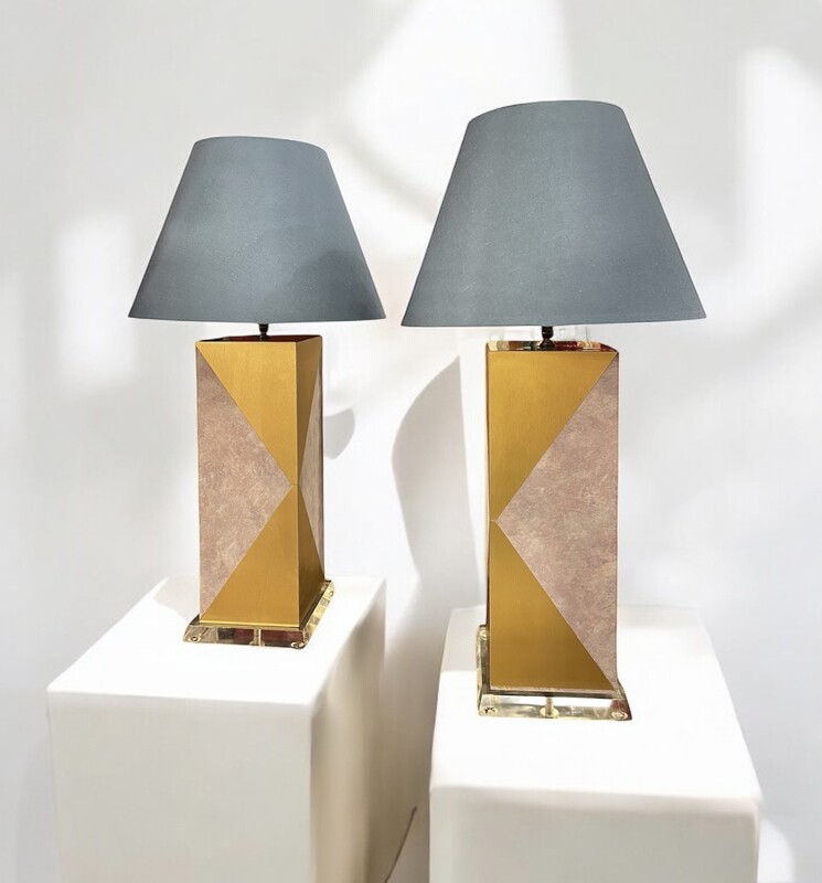 L 356 AG pair of table lamps att. to Paul Evans, USA 1970’s