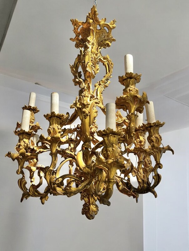 L 369 YD Gilted Napoleon 3 chandelier 