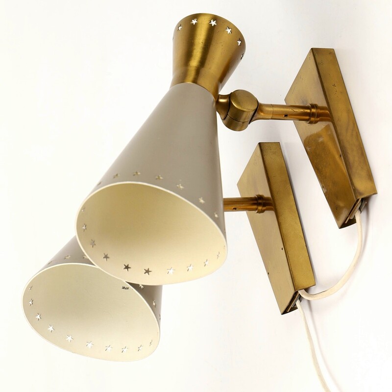 L 371 JC Pair scandinavian wall lamps 1960s