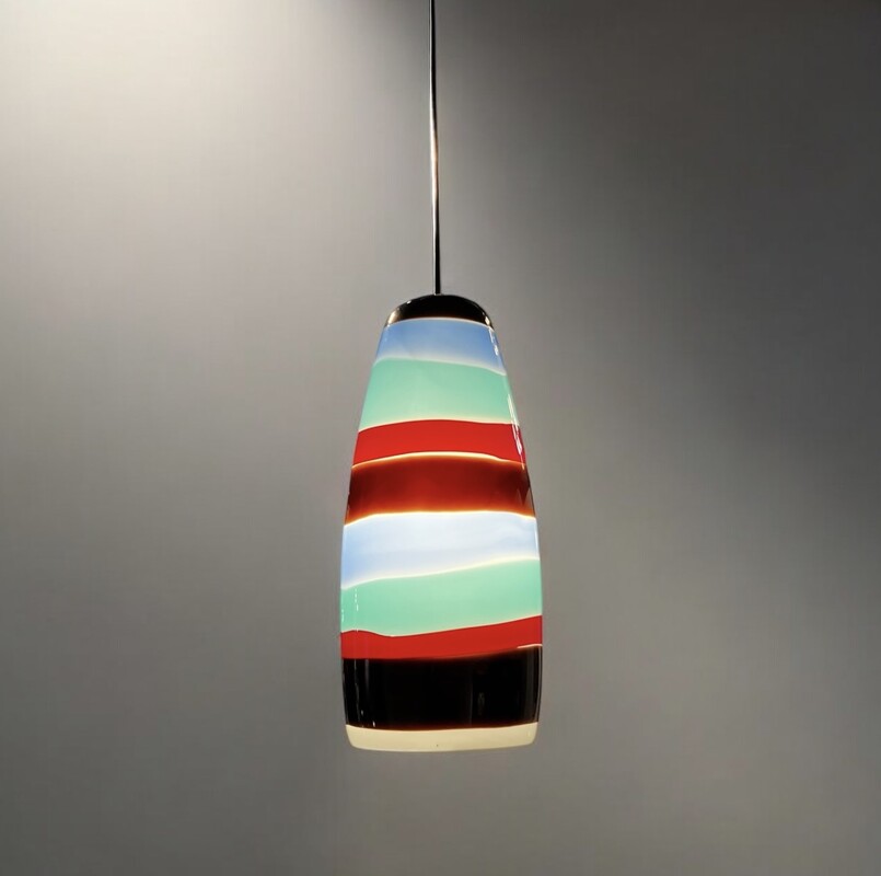 L 384 MH Murano glass hanging lamp by Massimo Vignelli for Venini