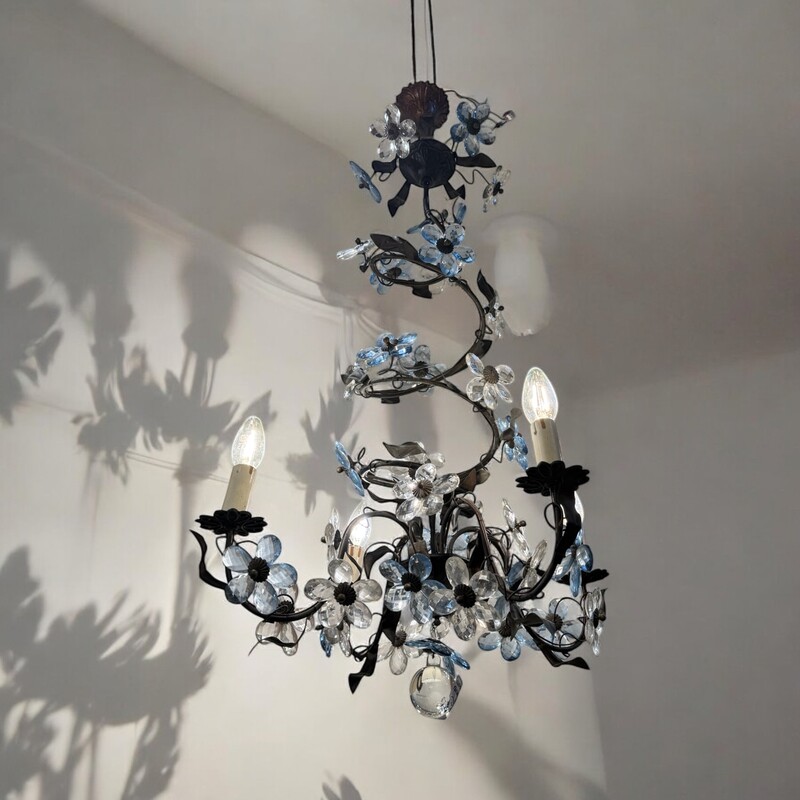 L 415 AG flower glass chandelier 1930’s