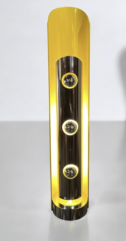 L 419 RR inox - painted yellow totem lamp