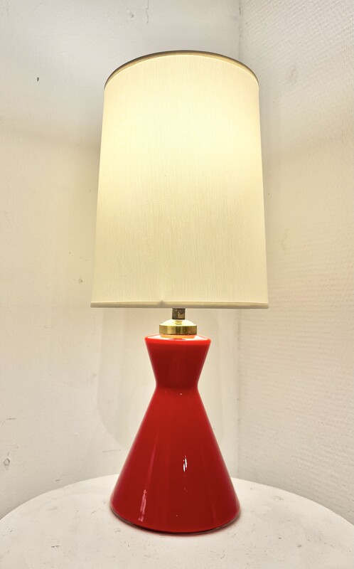 L 425 OB red glass diabolo lamp, 1960’s