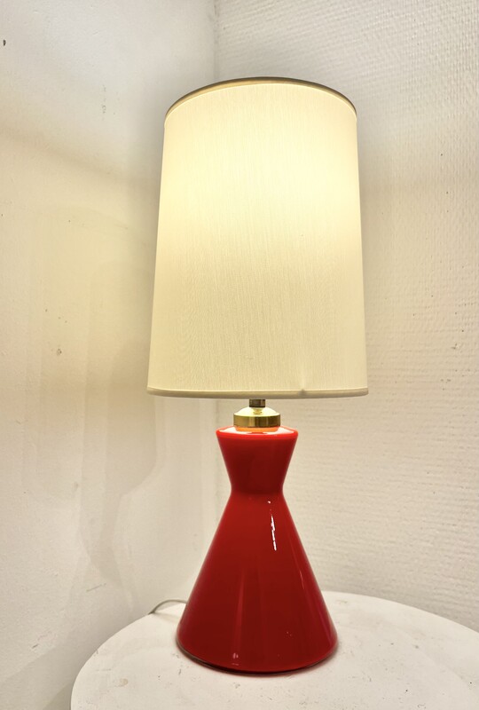 L 425 OB red glass diabolo lamp, 1960’s