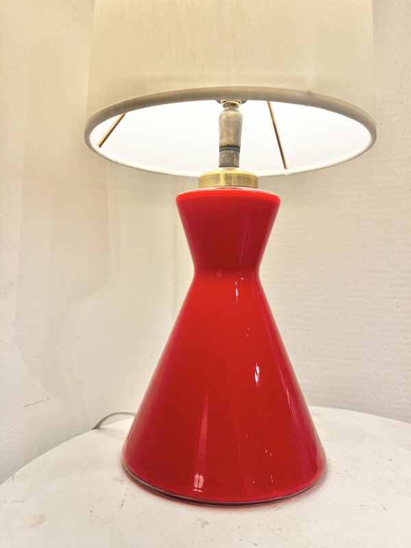 L 425 OB red glass diabolo lamp, 1960’s