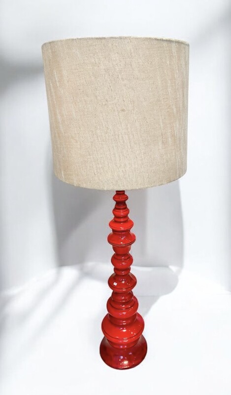 L 434 SC red Kaiser ceramic floor lamp, 1970’s