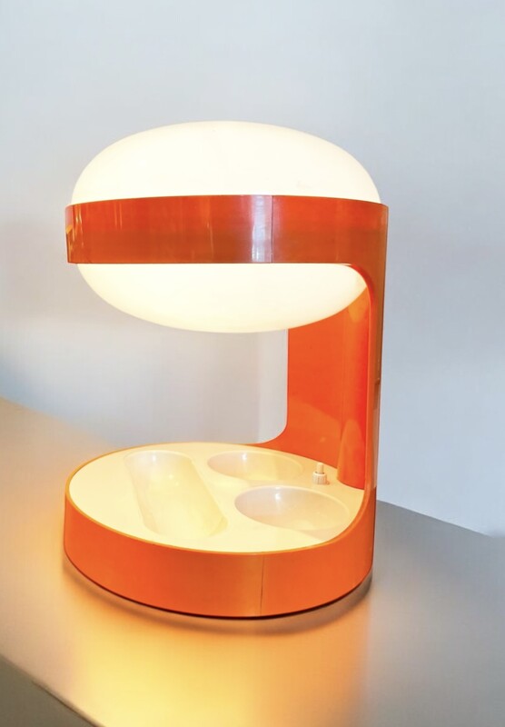 L 443 JFC ORANGE KD29 TABLE LAMP BY JOE COLOMBO FOR KARTELL, 1970S