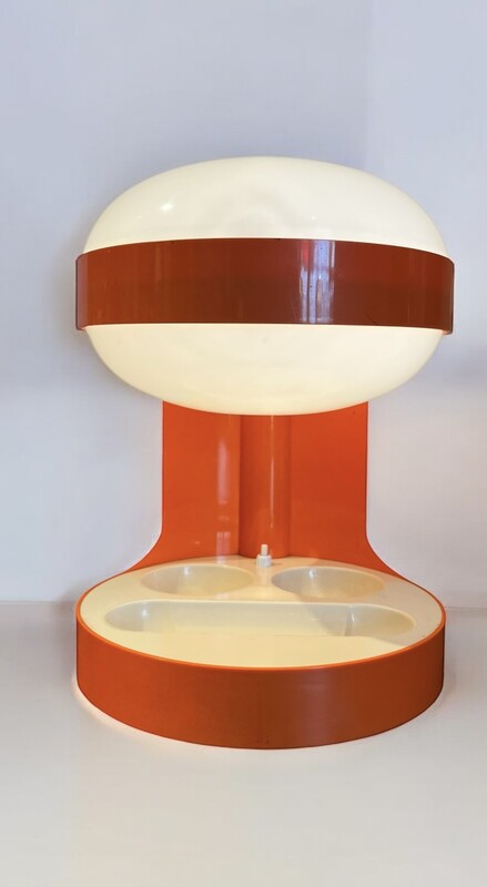 L 443 JFC ORANGE KD29 TABLE LAMP BY JOE COLOMBO FOR KARTELL, 1970S