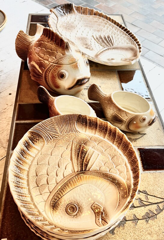 M 148 APO  fish ceramic table ware by Sarreguemines, France 