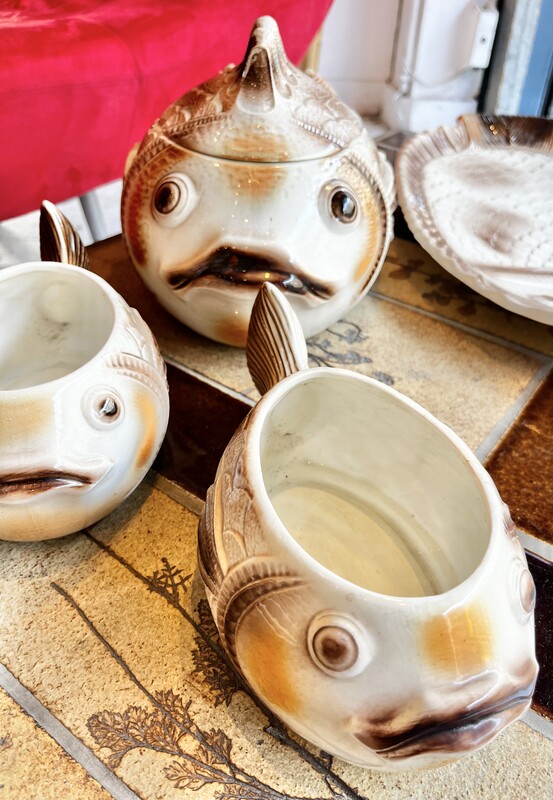 M 148 APO  fish ceramic table ware by Sarreguemines, France 