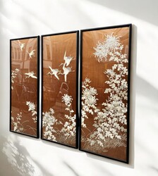 M 153 JFC asiatic triptych, Silk Embroidery 