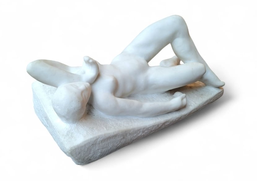 M 165 APO Naked marble signed M.I. Cladel, 1924