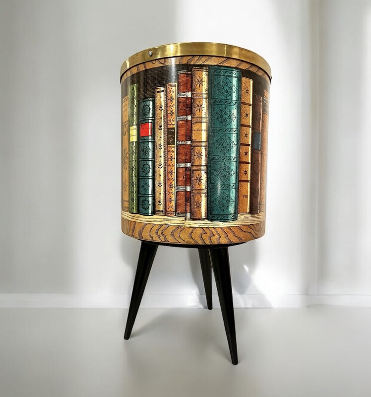 M 168 OB wastepaper basket by Fornasetti, 1950’s