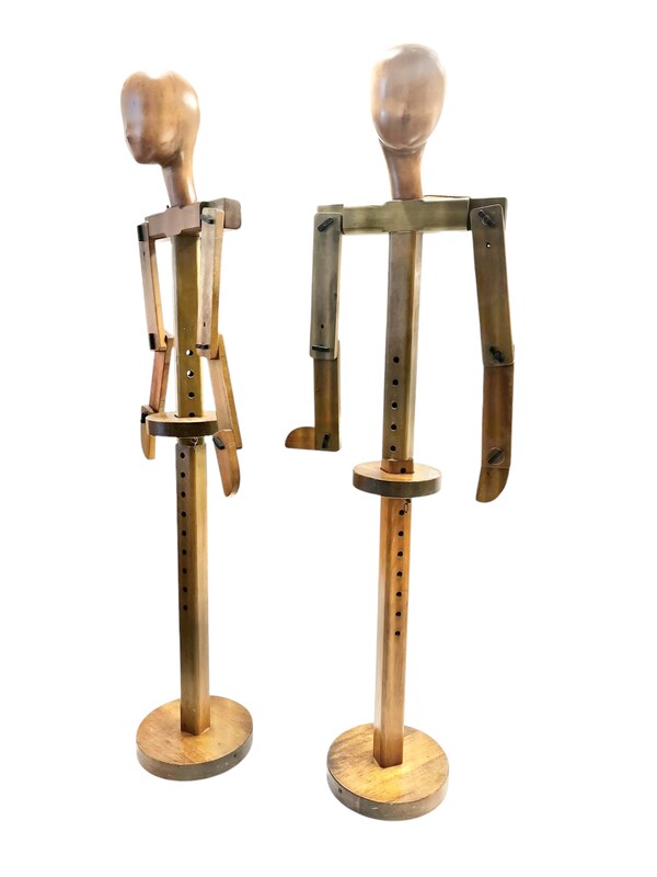 M 177 AG Pair wooden dummies Italy 1970s