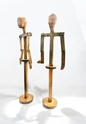 M 177 AG Pair wooden dummies Italy 1970s