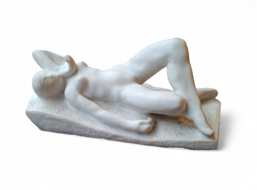 M 285 APO marble sculpture signed M.I Cladel 1924