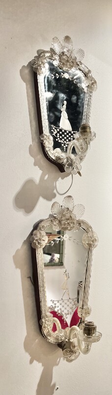 M 803 YD pair of Murano glass Mirror, circa 1940