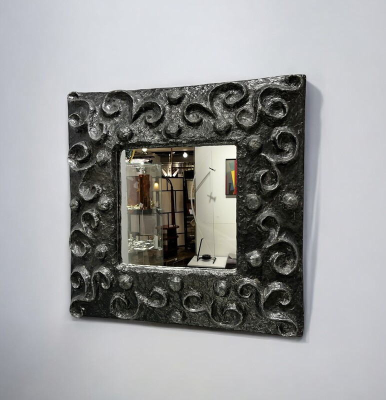 M 915 PL French paper mache mirror, France circa 1990